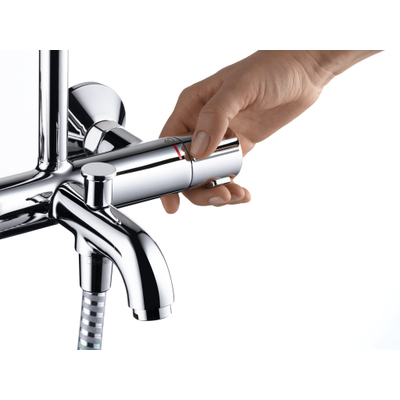 Hansgrohe Vernis showerpipe met badthermostaat chroom