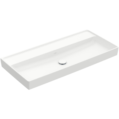 Villeroy & Boch Collaro meubelwastafel 100x47cm zonder overloop zonder kraangaten ceramic+ stone white