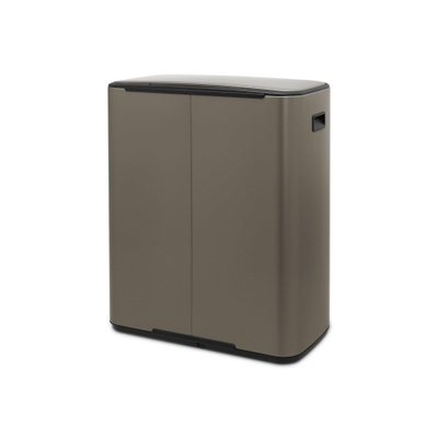Brabantia Bo Pedaalemmer - 60 liter - kunststof binnenemmer - platinum