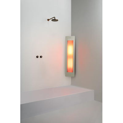 Sunshower Round Medium One infrarood opbouw incl. installatieset hoek 140x33x25cm inclusief 5 jaar garantie Sand White