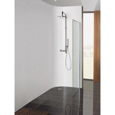 Crosswater Design New inloopdouche met muurprofiel 60x195cm zilver profiel helder glas