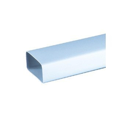 Plieger platte buis 204x60mm 1 meter wit