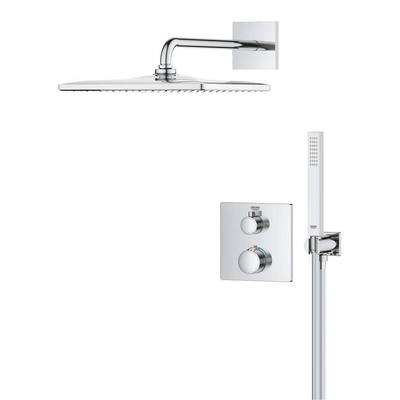 GROHE Grohtherm Perfect Cube Doucheset - inbouw thermostaat - hoofddoucheset - 31cm - chroom