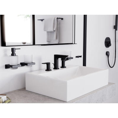 Hansgrohe Talis E wastafelkraan met waste brushed black chroom