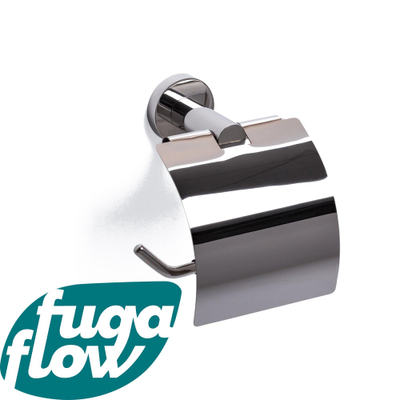 FugaFlow Efficiente Acces Toiletrolhouder - met klep - rond - chroom