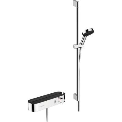 Hansgrohe Pulsify thermostaat met glijstangset 90cm 10.5cm 3jet chroom