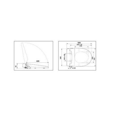 Rapotec Lavalino douchewc closetztting m. wateraansluiting en bidet-functie m. softclose en quick release wit