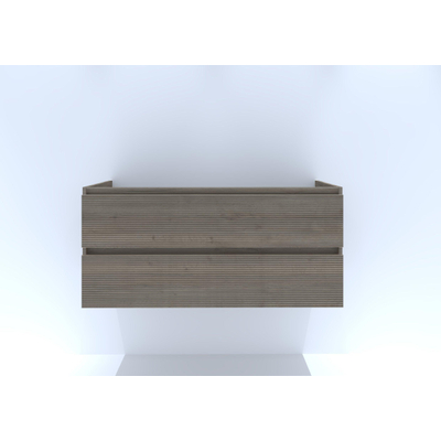 HR badmeubelen Infinity Wastafelonderkast - 120x44.8x55cm - 3D-front - 2 lades - greeploos - dubbele sifonuitsparing charleston