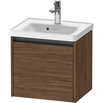 Duravit Ketho 2 wastafelonderbouwkast met 1 lade 48.4x37.5x44cm met greep antraciet donker noten mat