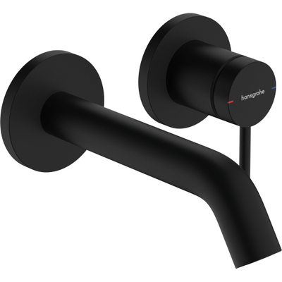 Hansgrohe Tecturis Wastafelkraan Inbouw - mengkraan - rond - eengreeps - 16.5cm uitloop - mat zwart