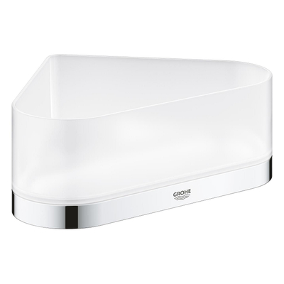 GROHE Selection Douchetray - 17x17x20x8.5cm - hoekmodel - wandmontage - chroom/mat glas