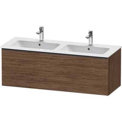 Duravit D-Neo wastafelonderkast 128x44x46.2cm 1 lade Noten (donker) Mat