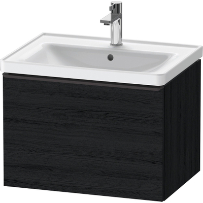 Duravit D-Neo wastafelonderkast 63.4x44x45.2cm 1 lade met softclose Eiken (zwart) Mat