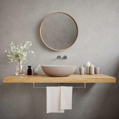 Ideavit Solidthin waskom - 50x50x14.5cm - Solid surface - Ovaal - Mat Beige