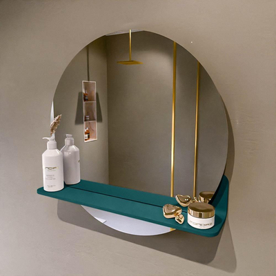 Mondiaz SPOT Badkamerspiegel - rond 60cm - spiegelplanchet - kleur Smag