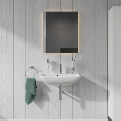 Duravit ME by Starck wastafel compact 1 kraangat met overloop 60x40cm wit