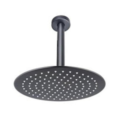 Fortifura Calvi Inbouw Regendoucheset - thermostatisch - plafondarm - 30cm hoofddouche - staaf handdouche - metalen doucheslang - geborsteld Gunmetal PVD