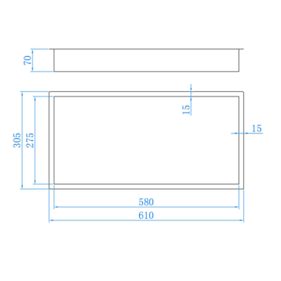 Best Design Moya inbouwnis 30.5x61x7cm Gunmetal