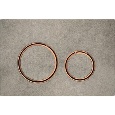 Geberit Sigma50 bedieningsplaat - 2-toets spoeling - rond - roodgoud/betonlook