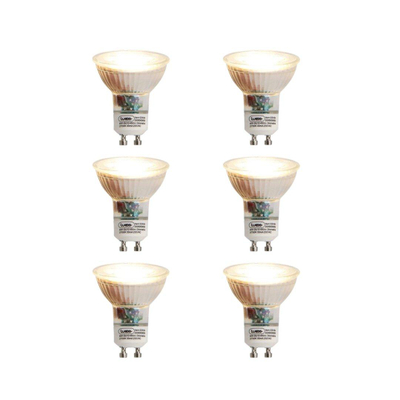Luedd LED lamp - set van 6 - GU10 - 6W - 2700K - 450LM - dimbaar