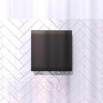 Brauer opbouwnis - 25x25cm - Zwart mat