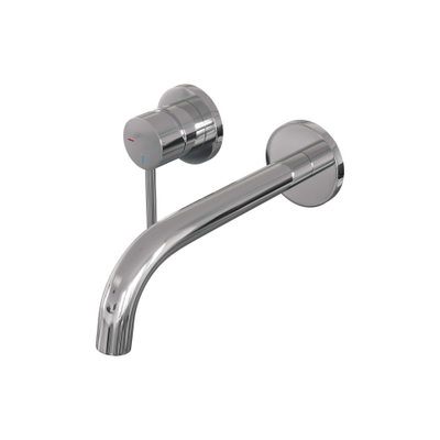 Brauer Chrome Edition Wastafelmengkraan inbouw - gebogen uitloop rechts - hendel lang smal - model A2 chroom