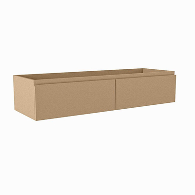 Mondiaz FOGE wastafelonderkast - 120x41x25cm - 2 lades - uitsparing rechts - softclose - Oro