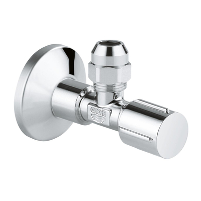 GROHE hoekstopkraan knel 1/2 x3/8 met metalen greep chroom