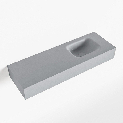 Mondiaz LEX Fontein - 90x30x12cm - wasbak Rechts - zonder kraangaten - solid surface - Plata