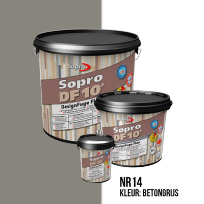 Sopro Vloer- en wandtegel Voegmortel Sopro DF 10 Flexibel betongrijs nr. 14 5kg Grijs