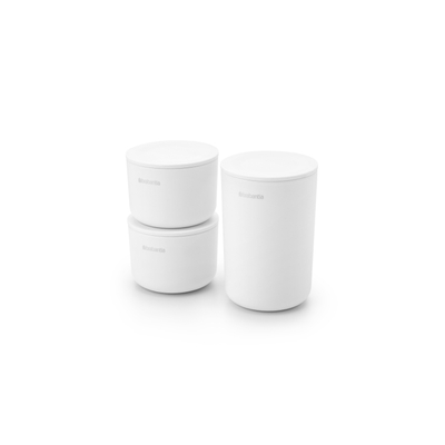 Brabantia ReNew Opbergpotjes Set Van 3 White Wit