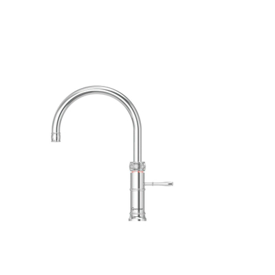 Quooker NL Classic Fusion round kokendwaterkraan opbouw uitloop draaibaar met Pro3 reservoir & Cube reservoir Chroom