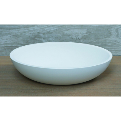 Luca opzetwastafel 48x32,5x12cm ovaal solid surface wit mat