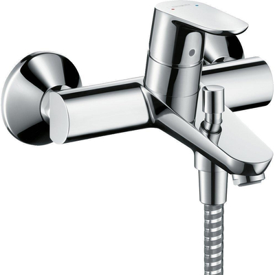 Hansgrohe Focus E2 badkraan met omstel en koppelingen chroom