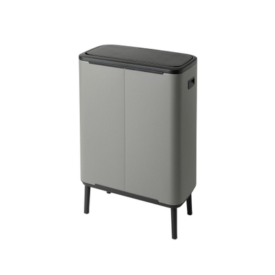 Brabantia Bo Touch Bin Hi Afvalemmer - 60 liter - kunststof binnenemmer - mineral concrete grey