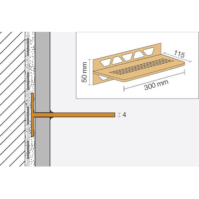 Schluter Jolly Dec.prof.L=250 H=10 Wit