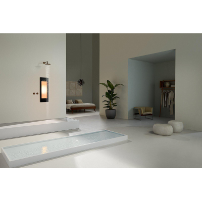 Sunshower Round Small One infrarood opbouw incl. installatieset hoek 95x33x25cm inclusief 5 jaar garantie Black