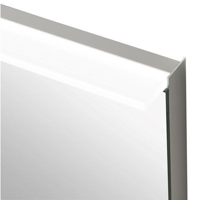 Plieger Edge spiegel met LED verlichting boven 100x65cm