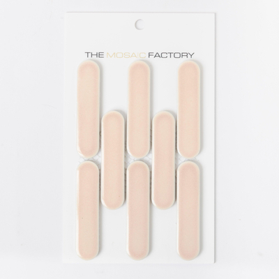 SAMPLE The Mosaic Factory Sevilla mozaïektegel 2.3x9.8x0.6cm voor wand kitkat oval finger Keramiek Glans Roze