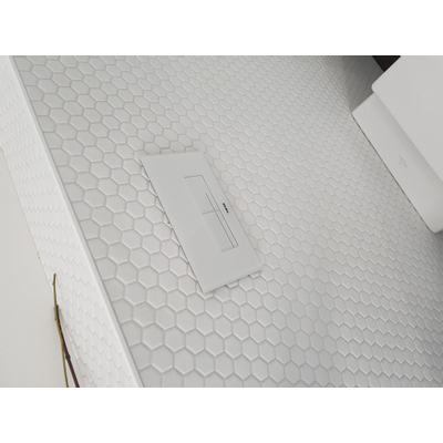 The Mosaic Factory Barcelona mozaïektegel - 26x30cm - wandtegel - Zeshoek/Hexagon - Porselein Extra White Glans