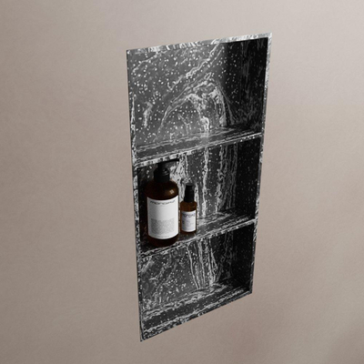 MONDIAZ EASY Nis - 59.5x29.5cm - geschikt voor in- of opbouw - 3 vakken - kleur Lava