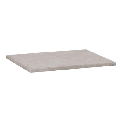 BRAUER Concrete Wastafelblad - 60x46x3cm - zonder kraangat - gecoat beton grijs gemêleerd