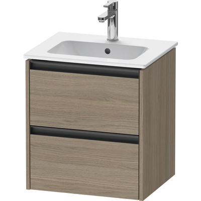 Duravit Ketho.2 wastafelonderkast 51x42x54.9cm geschikt voor 1 waskom Spaanplaat Eiken (terra) Mat