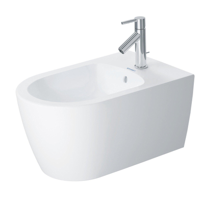 Duravit ME by Starck wandbidet 37x57cm met kraangat met overloop mat wit