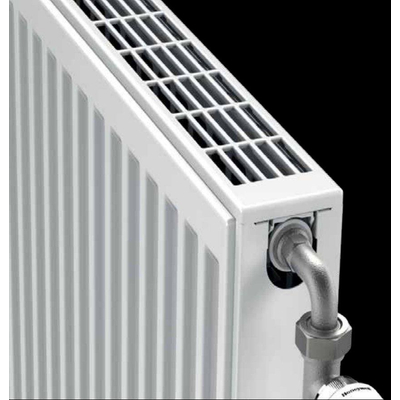 Henrad Compact All In paneelradiator 90x70cm type 21 1318watt 4 aansluitingen Staal Wit Glans