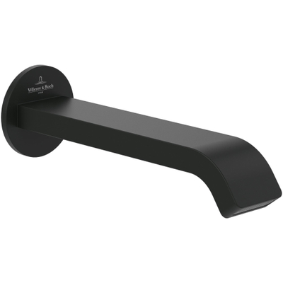 Villeroy & Boch Dawn Baduitloop voor wandmontage - mat zwart