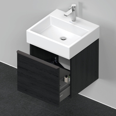 Duravit D-Neo wastafelonderkast 48.4x44x44.2cm 1 lade Eiken (zwart) Mat