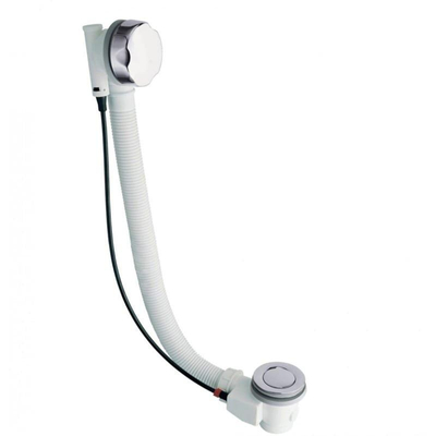 Plieger badafvoercombinatie met waste en draaiknop universeel chroom