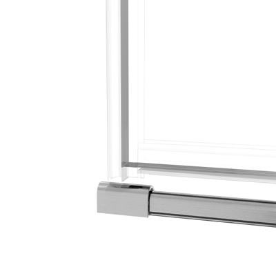 Fortifura Galeria Douchecabine - 100x80x200cm - scharnieren - deurgreep - vlak - rookglas - Geb