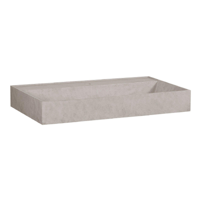 Saniclass Beton meubelwastafel 80x46x11cm zonder overloop 1 wasbak 1 kraangat Beton SHOWROOMMODEL